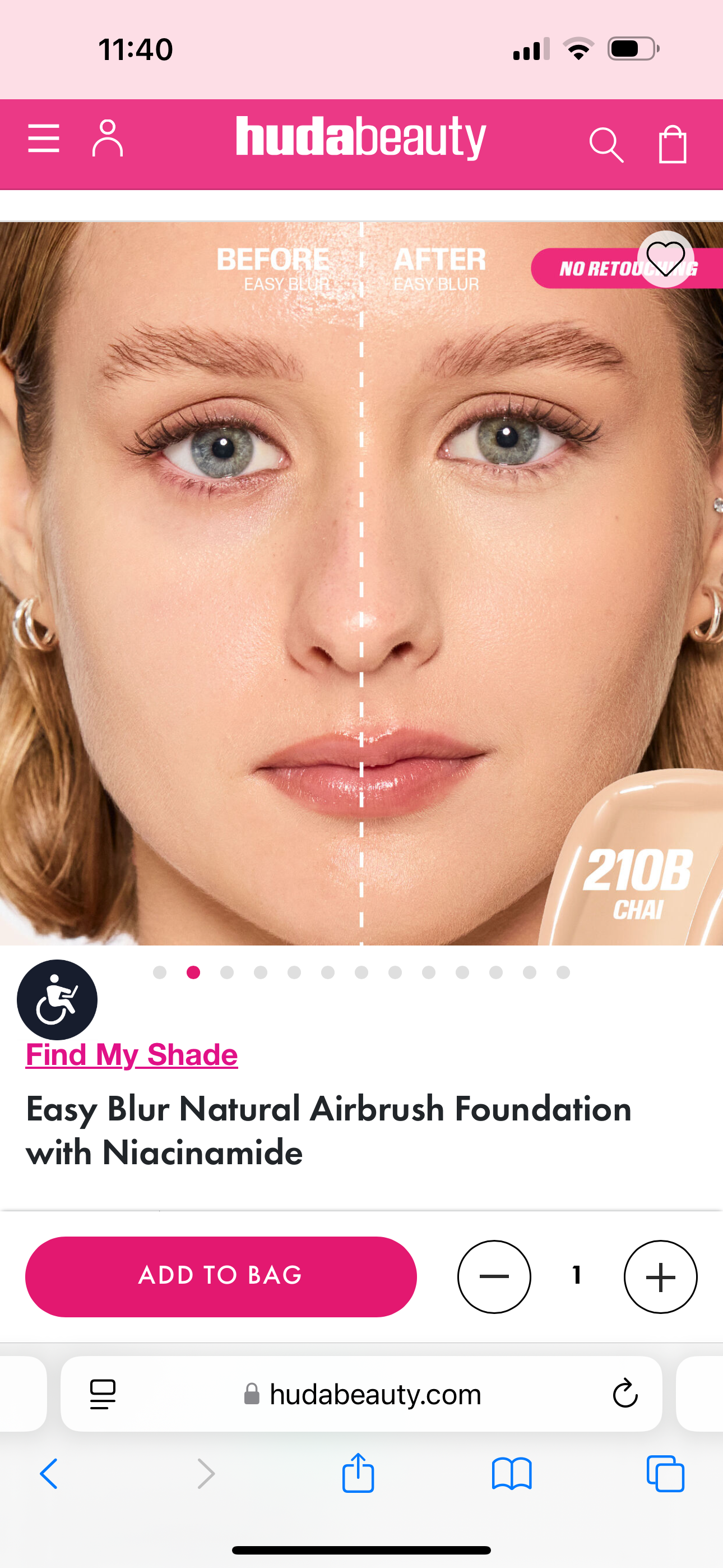 Huda Beauty - Easy Blur Foundation