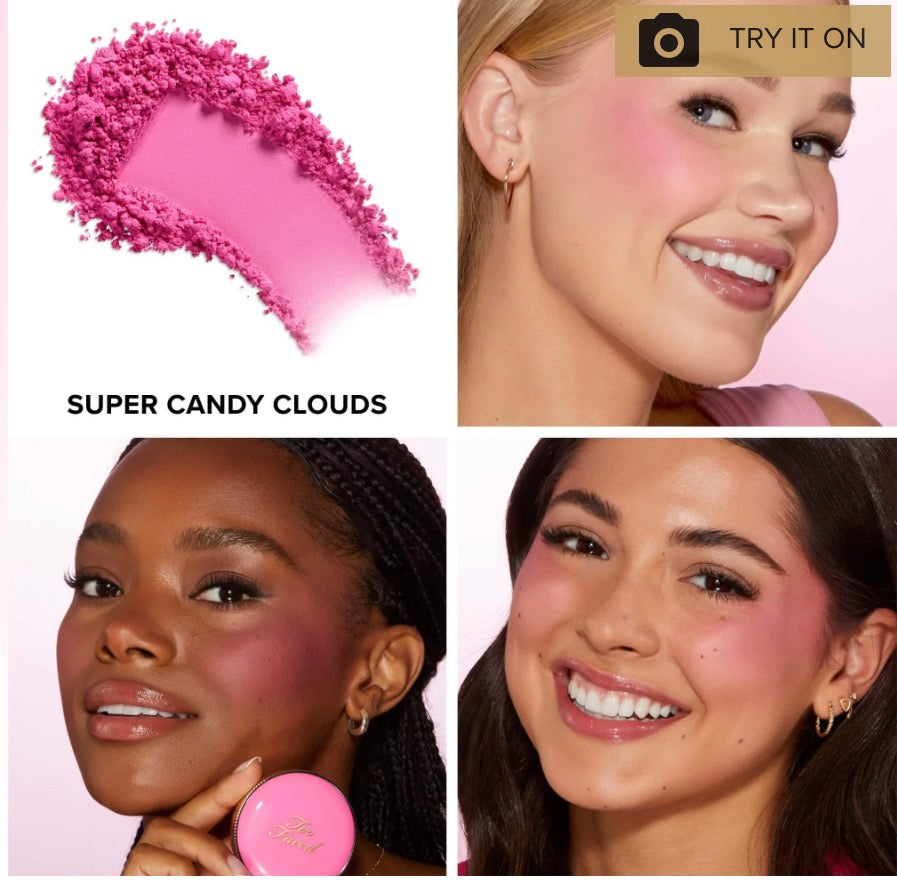Too Faced Cloud Crush Blurring Blush
Velvety Second-Skin Powder Formula