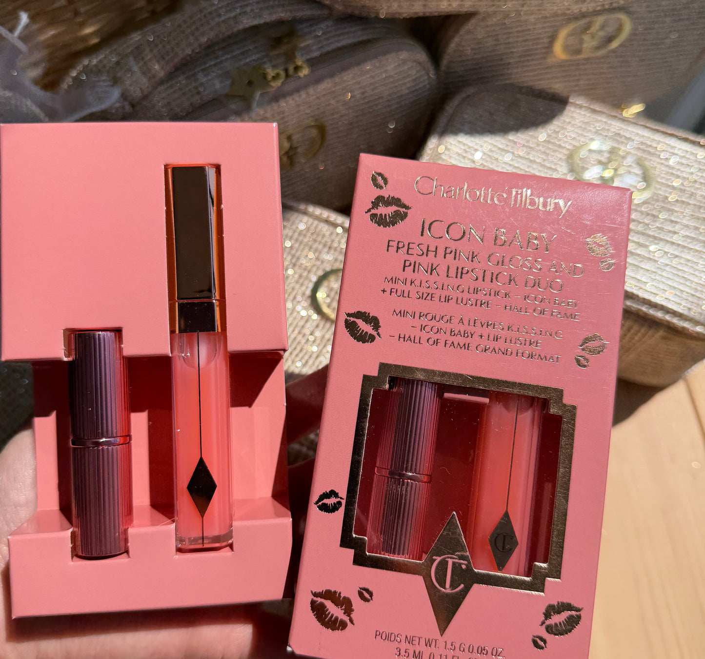 Charlotte Tilbury Icon Baby Fresh Pink Gloss & Pink Lipstick Duo