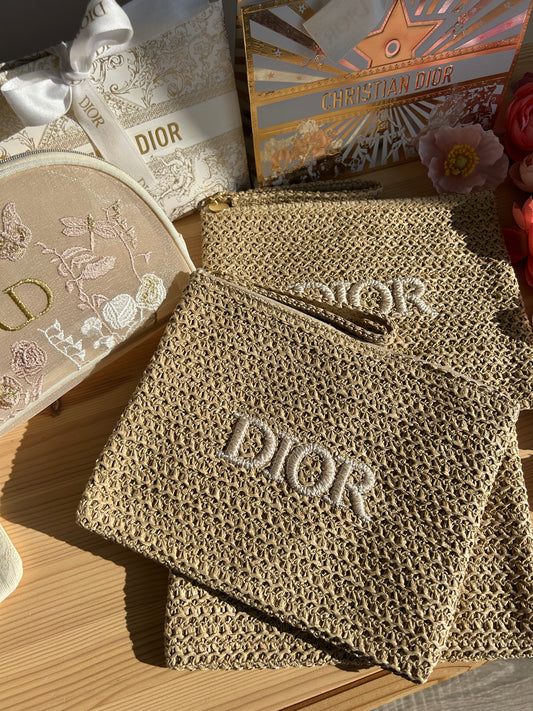 Dior Raffia Pouch