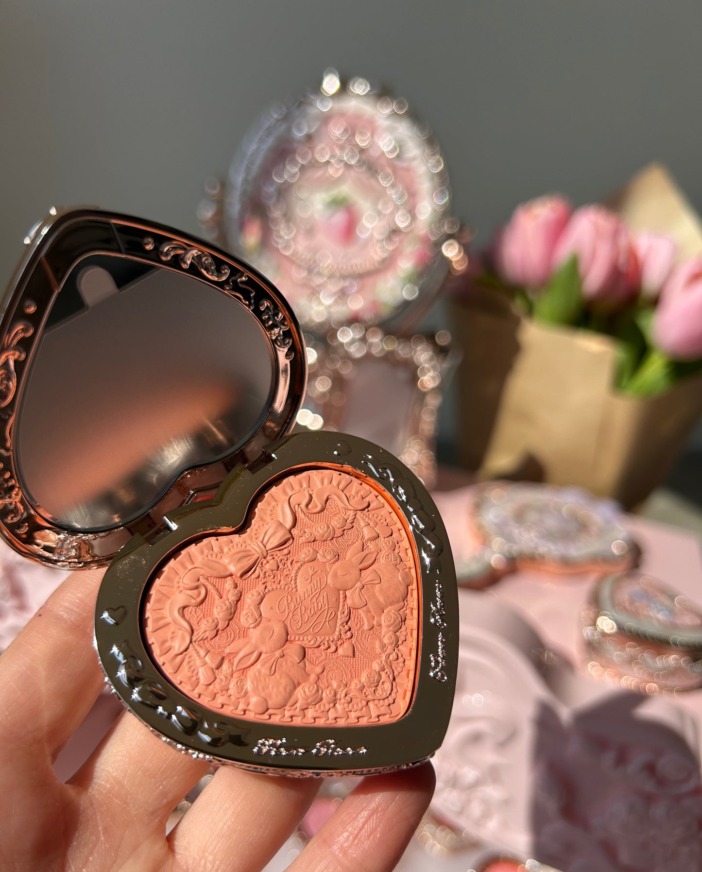 Flower Knows Bunny Garden Embossed Blush