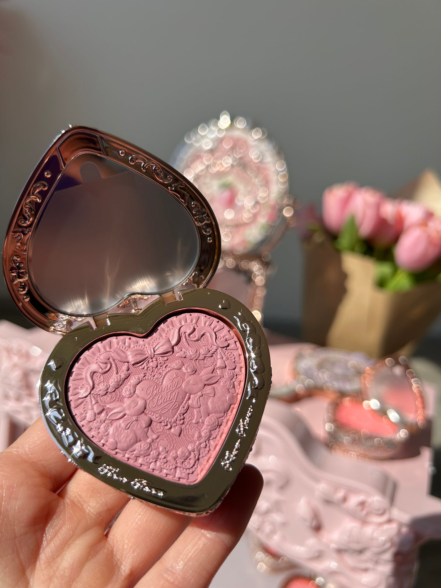 Flower Knows Bunny Garden Embossed Blush