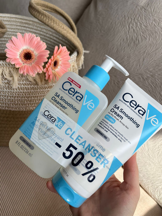 Cerave Sa Smoothing Cleanser + Cream Set