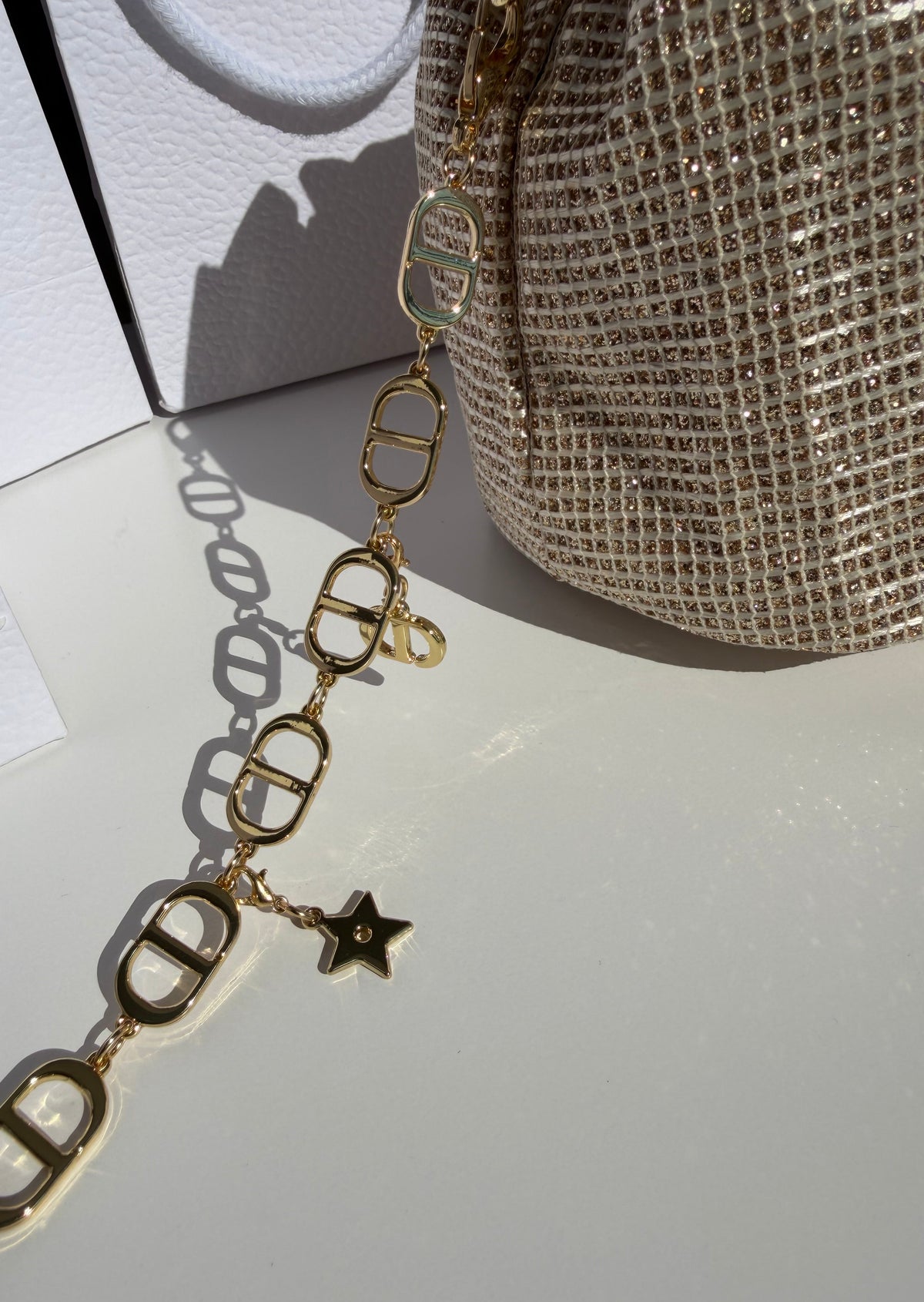 Christian Dior Gold Bag