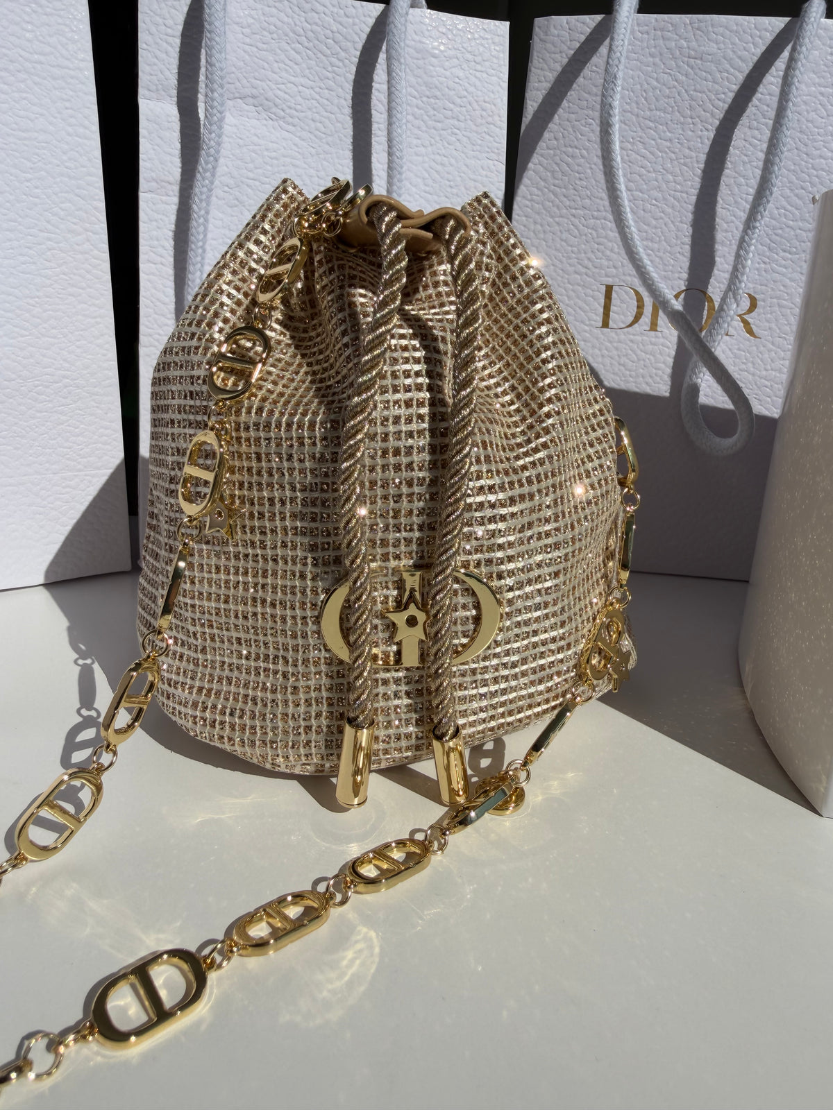 Christian Dior Gold Bag