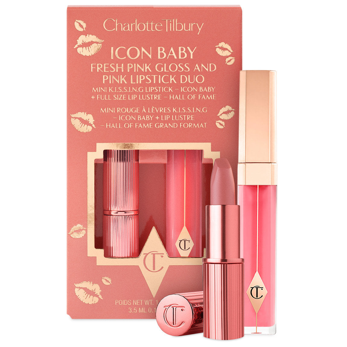 Charlotte Tilbury Icon Baby Fresh Pink Gloss & Pink Lipstick Duo